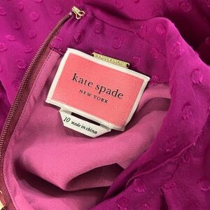 Kate Spade  100 silk eggplant Textured Fabric 10 smocked panels